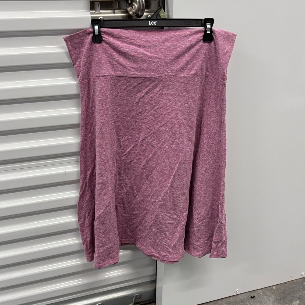 LuLaRoe Women's Heather Purple A-Line Skirt Pink 2XL Plus